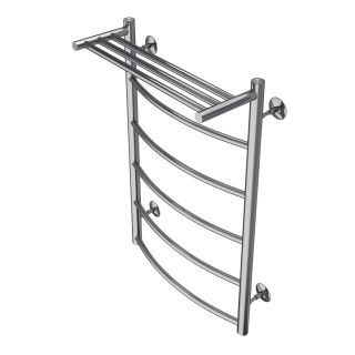 Полотенцесушитель водяной AZARIO VERONA AZ04158P 500/800 с полкой, 5 секций, нижнее/диагональное подключение, 1/2, хром